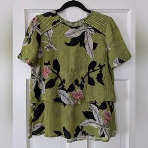 Anthropologie Vineet Bahl Ryerson Print Blouse Top